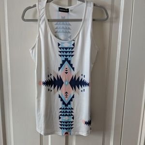 Aztec Print Sleeveless Blouse